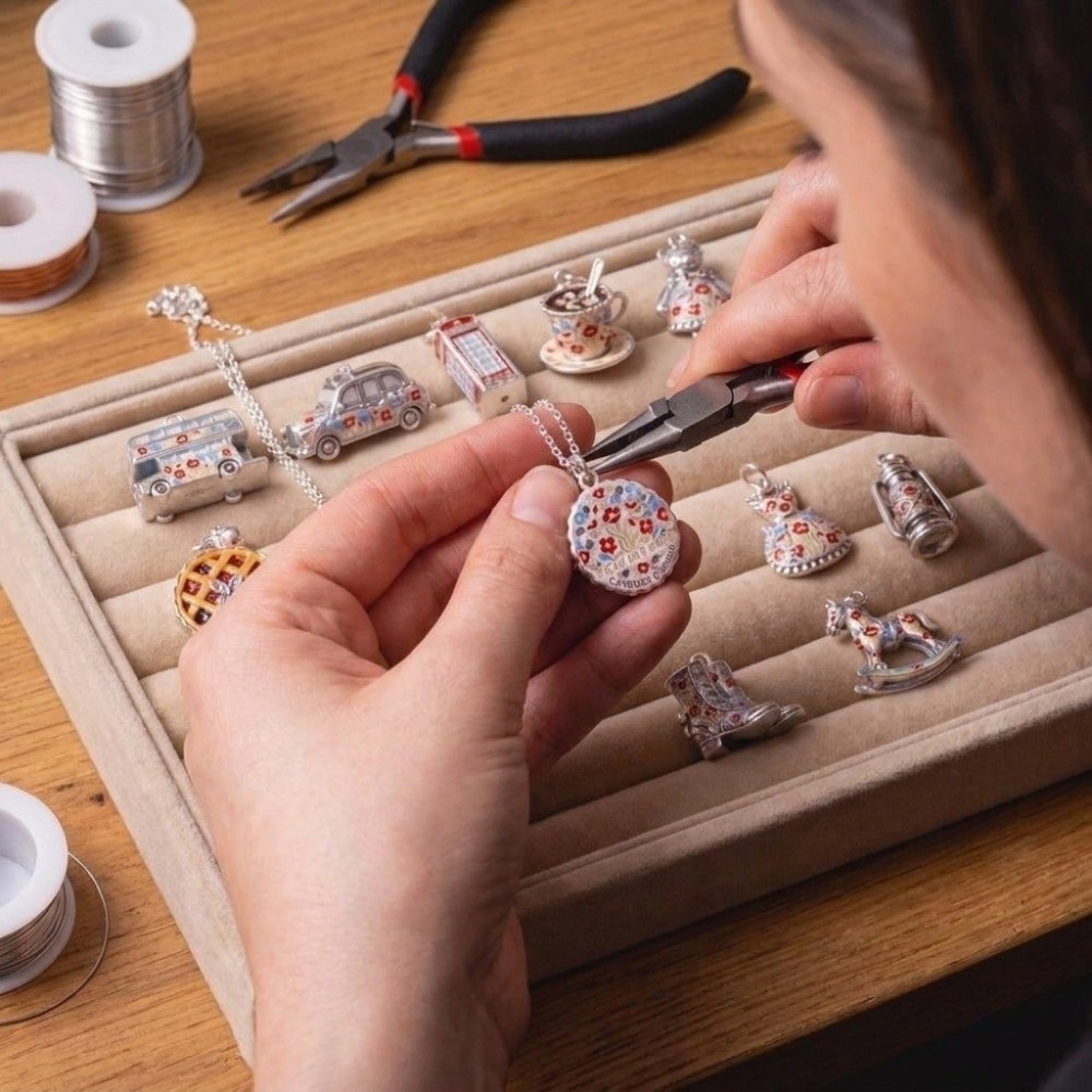 Jewelry Making London - Stainless Steel Cartoon Pendants Miniture Enamel