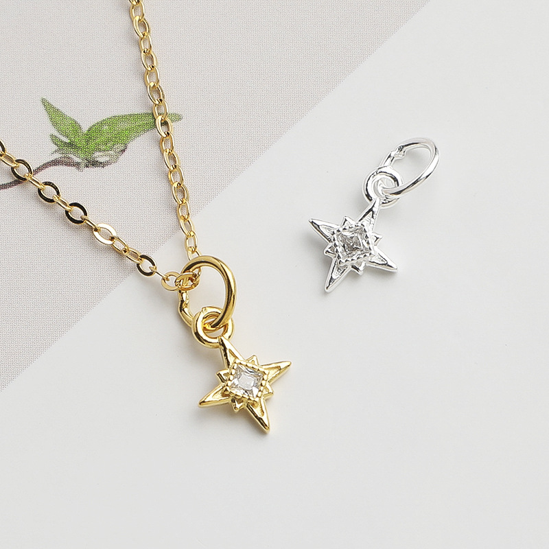 925 Silver North Star Charm Sq - Jewelry Making In La review and price